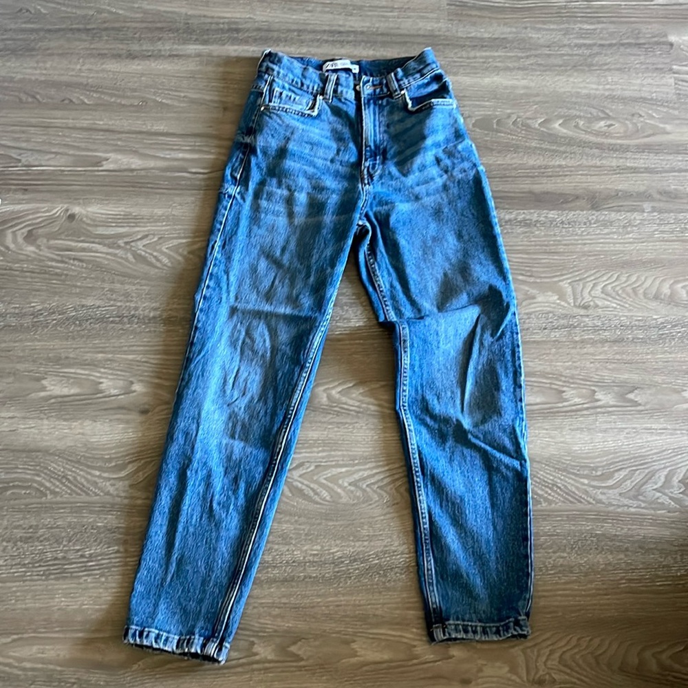 Zara Blue Straight Jeans Classic Fit